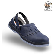 Mekap Slipper 210-02 Mavi Çelik Burunlu Sabo Sandalet