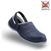 Mekap Slipper 211-02 Mavi Çelik Burunsuz Sabo Sandalet